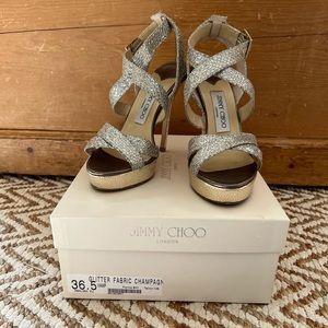 Jimmy Choo Vamp Champagne heels